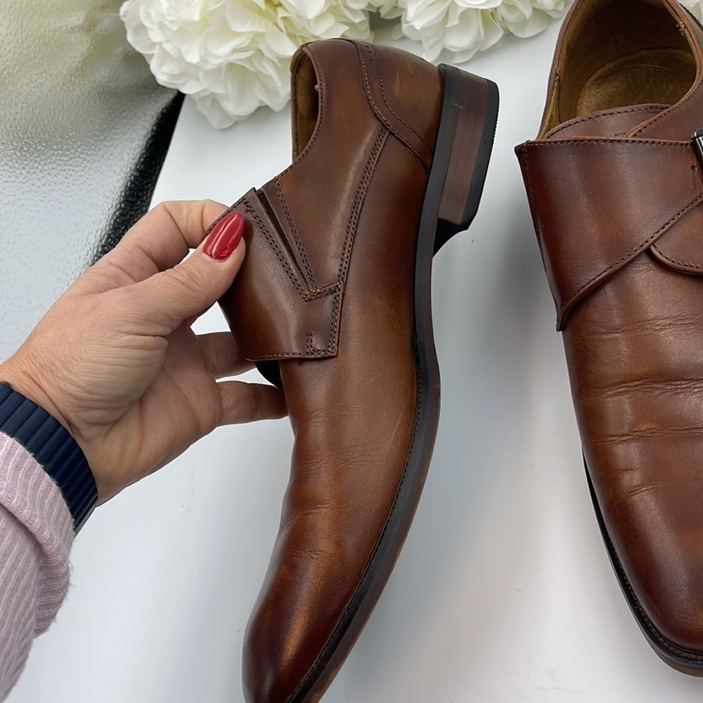 Florsheim Sorrento Monk Strap Slip-On brown Men’s shoe size 10M - Picture 9 of 9